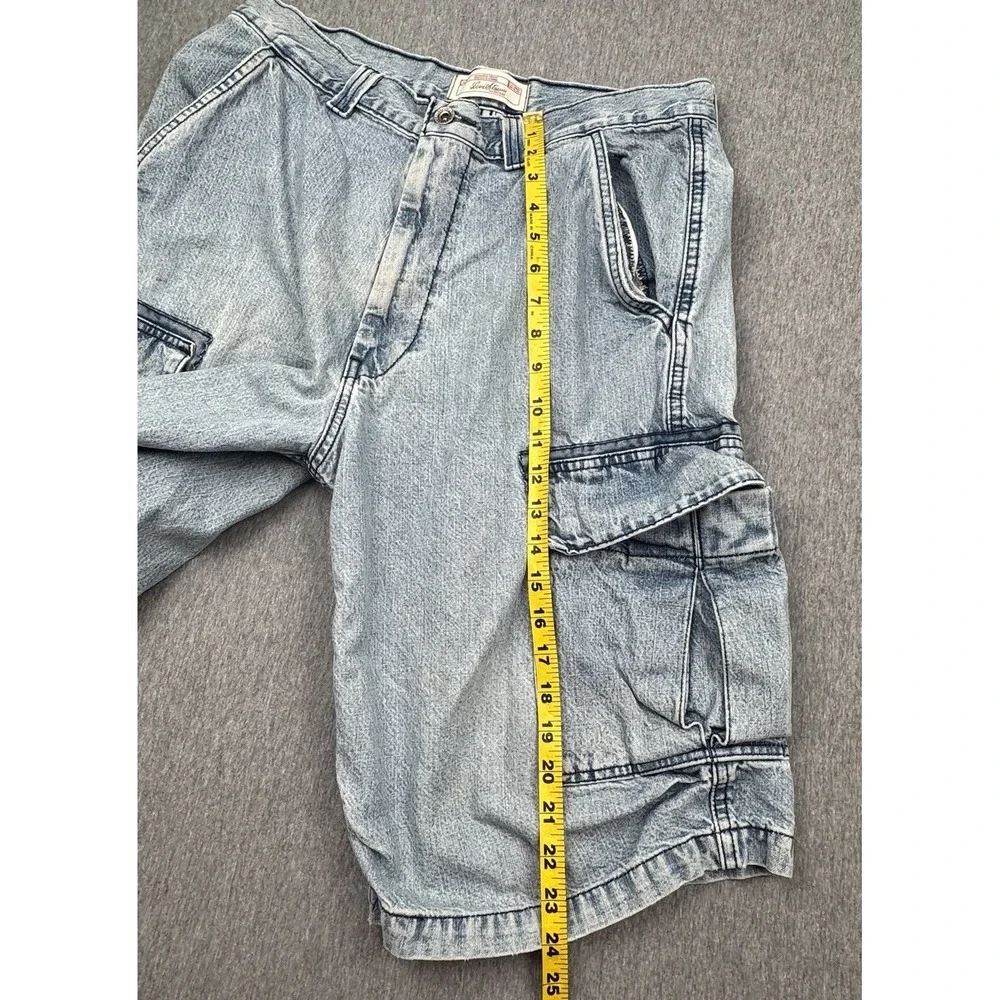 Levi Strauss Signature Jean Shorts Mens Sz 32 Baggy Denim Y2K Vtg Skater Grunge